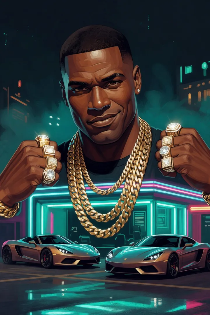 Boobie Ike – eigene, stilisierte Illustration