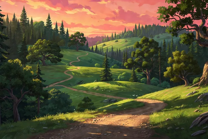 Mount Kalaga Naturgebiet – eigene, stilisierte Illustration